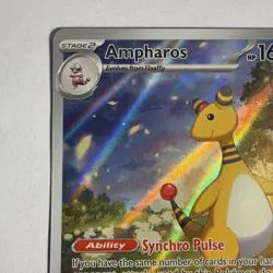 Pokemon TCG Ampharos #90/86 Holo Rare Chaos Rising Illistration Rare - Image 2