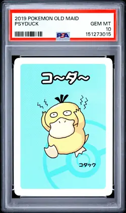 2019 POKEMON OLD MAID PSYDUCK PSA 10 - Image 1