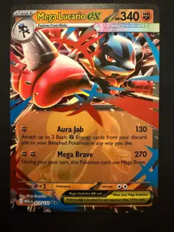Mega Lucario ex Double Rare Mega Evolution 077/132 NM Pokemon TCG - Image 1