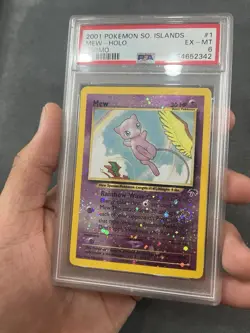 Mew 2001 Pokemon Southern Islands Promo #1 PSA 6 ( 3 Swirls ) - Image 2