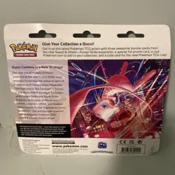POKEMON TCG SWORD & SHIELD FUSION STRIKE 3 PACK BLISTER W/ ESPEON FACTORY SEALED - Image 2