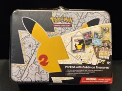 Pokemon 25th Anniversary Celebrations Treasure Chest Lunchbox Tin Sword & Shield - Image 1