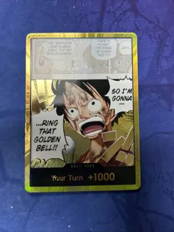One Piece Gold DON!! OP15 Luffy Ring That Golden Bell Adventure On Kamis Island - Image 1