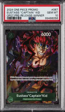 2024 ONE PIECE PROMOS #067 EUSTASS "CAPTAIN" KID PSA 10 - Image 1