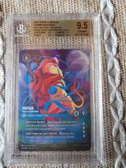 Disney Lorcana 2024 en 5-SHIMMERING Skies Mufasa Ruler of Pride Rock Beckett 9.5 - Image 1