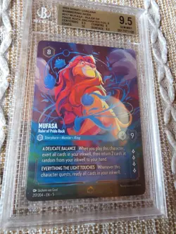 Disney Lorcana 2024 en 5-SHIMMERING Skies Mufasa Ruler of Pride Rock Beckett 9.5 - Image 2