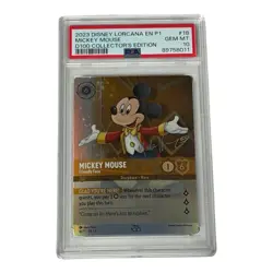 Disney Lorcana D100 Collectors Edition Promo Mickey Mouse #18 PSA 10 - Image 1