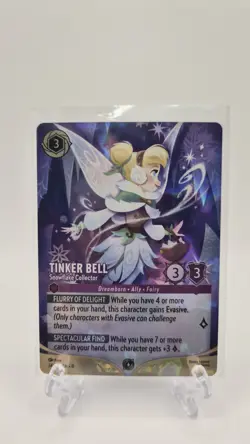 Tinker Bell Snowflake Collector Lorcana Top 8 Set Champ Foil Promo Winterspell - Image 1