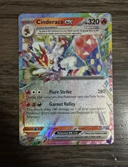 Cinderace ex 038/217 Ascended Heroes Double Rare NM Pokemon Card - Image 1