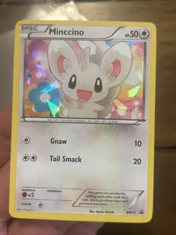 Minccino BW13 Cracked Ice Holo Black Star Promo Pokemon Card Tcg Old School - Image 1