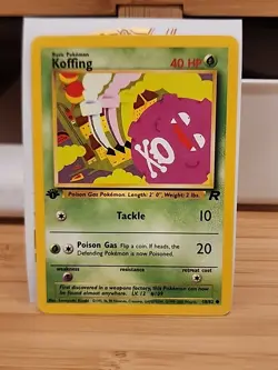 Pokemon TCG Team Rocket Koffing 1st Edition 58/82 Card - Image 1