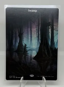 MTG SWAMP FULL ART 214/216 UST 2017 NM/MINT - Image 1