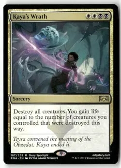 Kaya's Wrath 187 Rare Ravnica Allegiance Magic: The Gathering Near Mint - Image 1