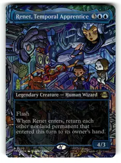Renet, Temporal Apprentice (Borderless) Teenage Mutant Ninja Turtles MTG Foil LP - Image 1