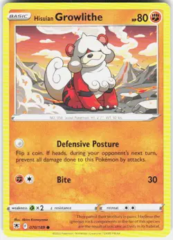 Hisuian Growlithe - (Cosmos Holo) 070/189 Deck Exclusives Pokemon - Image 1