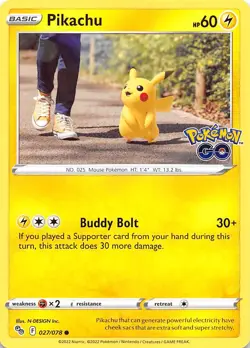 Pikachu 27 027/078 Pokemon GO Pokemon - Image 1