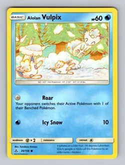 Alolan Vulpix 30/156 Common Ultra Prism Pokemon Near Mint Tomokazu Komiya - Image 1