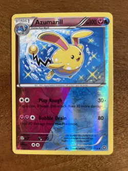 Pokemon Azumarill Reverse Holo XY Steam Siege 77/114 2016 - Image 1