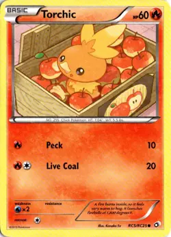 TORCHIC RC5/RC25 HOLO C LEGENDARY TREASURES: RADIANT COLLECTION POKEMON HOLO LP - Image 1