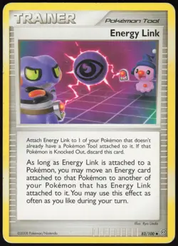 Energy Link 83/100 Uncommon Stormfront Pokemon Heavily Played - Image 1