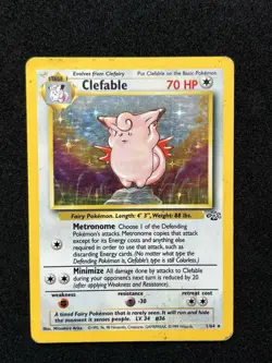 Pokemon Clefable 1/64 Holo Rare Jungle - Image 1