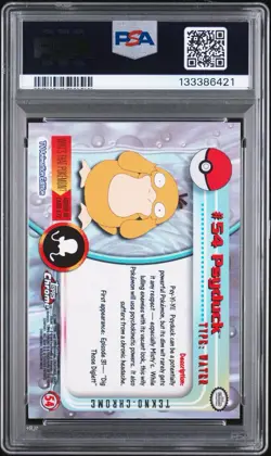 Pokemon TCG Topps Tekno Chrome Psyduck #54 PSA 9 Mint Pop 10 - Image 5