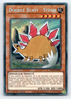 Doodle Beast - Stego - BLCR-EN032 - Secret Rare - 1st Edition - Yugioh - Image 1