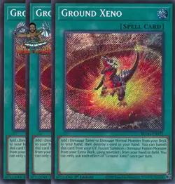 Yugioh! 3x Ground Xeno BLGG-EN123 Secret Rare 1st Ed NM - Image 1