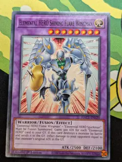 Elemental HERO Shining Flare Wingman HAC1-EN020 - Common YuGiOh TCG Card - Image 1