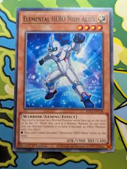 Elemental HERO Neos Alius BLC1-EN138 1st Edition YuGiOh TCG Card - Image 1