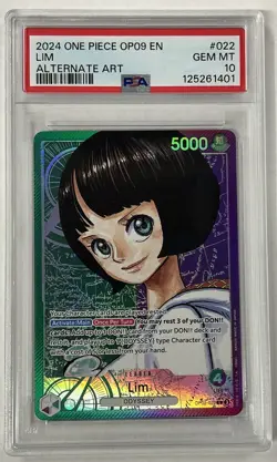 2024 One Piece Emperors in the New World Lim Leader Alt Art #OP09-022 PSA 10 - Image 1