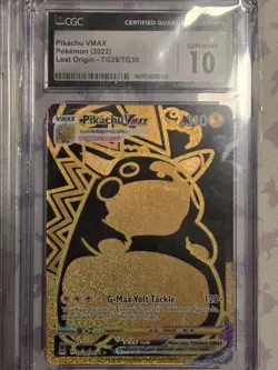 2022 POKEMON LOST ORIGIN PIKACHU VMAX #TG29 CGC GEM MINT 10 - Image 1
