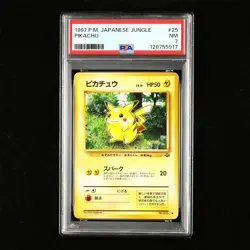 PSA 7 NM 1997 Pokemon Jungle JPN Pikachu No.025 - Image 1