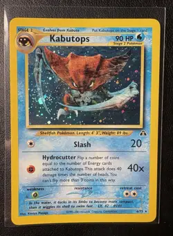 Pokemon TCG Kabutops Holo Rare Card 6/75 Neo Discovery NM - Image 1
