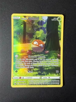 NM Hisuian Voltorb GG01/GG70 Crown Zenith Galarian Gallery Holo Pokemon Card - Image 1