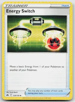 Energy Switch 129/159 Uncommon Crown Zenith Pokemon Near Mint - Image 1