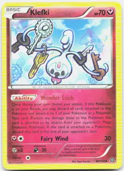 Klefki 80/114 Uncommon Steam Siege Pokemon LP - Image 1
