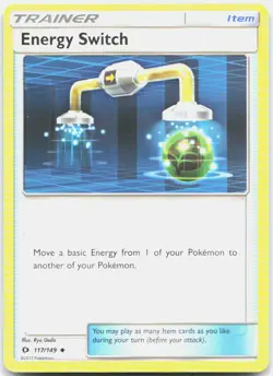 Energy Switch 117/149 Uncommon SM Base Set Pokemon LP - Image 1