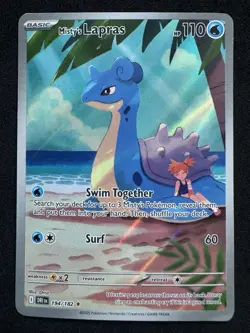 Misty's Lapras 194/182 Sv10 Illustration Rare Holo Pokemon TCG English - Image 1