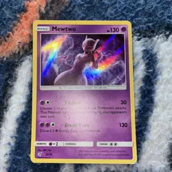 Pokemon TCG Mewtwo 12/18 Detective Pikachu Holo Rare NM - Image 1