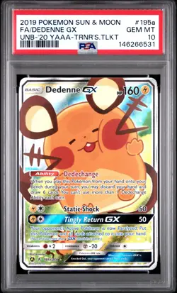 2019 Pokemon Sun & Moon 195a Dedenne GX Promos PSA 10 146266531 - Image 1