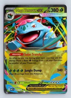 Mega Venusaur ex 003/132 Double Rare Mega Evolution Pokemon NM/M - Image 1