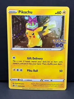Pikachu SWSH234 Cosmos Holo Promo Sword & Shield Promo Pokemon Go Near Mint - Image 1