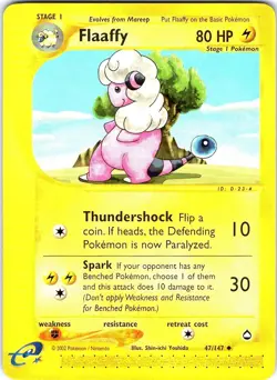 Flaaffy 47 Uncommon Aquapolis Pokemon Lightly Played - Image 1