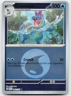 Croconaw (Energy Symbol Pattern) 042/217 Ascended Heroes Pokemon Reverse Holo NM - Image 1