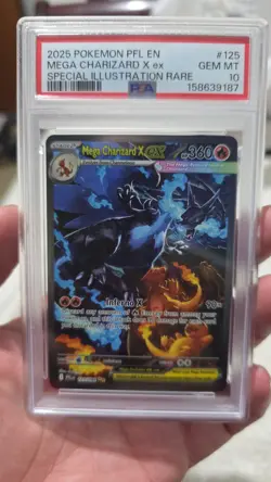 Pokemon 2025 - Mega Charizard X EX 125/94 Phantasmal Flames SIR GEM MINT PSA 10 - Image 1