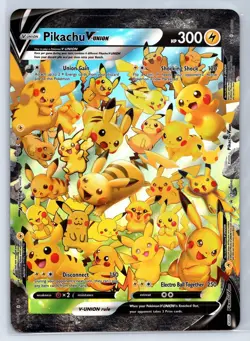 Pikachu V-Union Holo Promo Sword & Shield Promo Pokemon LP - Image 1