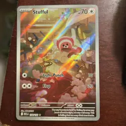 Pokemon Stufful 154/132 Me01 Mega Evolution Illustration Rare Full Art Holo - Image 1