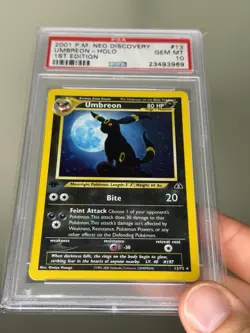 2001 Pokemon Neo Discovery - 1st Edition Umbreon #13 & Espeon #1 Holo PSA 10 - Image 3