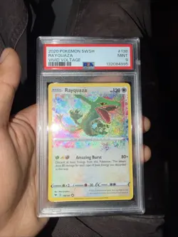 2020 Pokemon Sword & Shield Vivid Voltage #138 Rayquaza PSA 9 Amazing Rare - Image 1